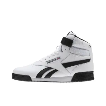 Reebok Ex-O-Fit Clean Hi S Wear-Resistant Slip-Resistant High-Top Skateboard Shoes Men's White Black