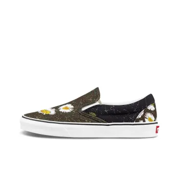 Vans Slip On Low Top Canvas Shoes Black/Green