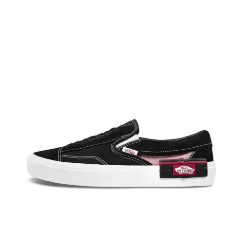 Vans Slip-on Skateboard Shoes Unisex Low-Top Black/Pink