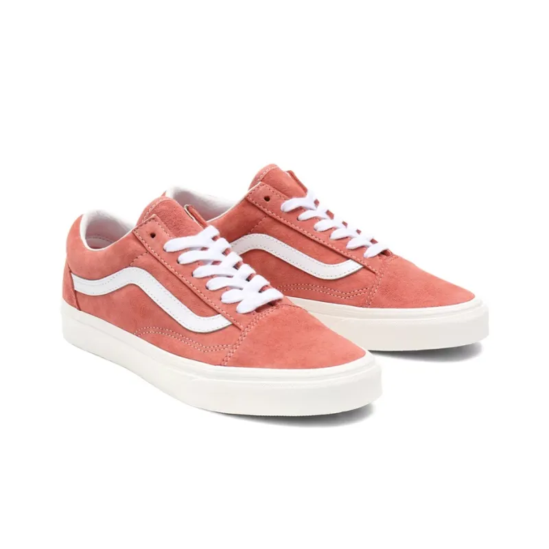 Vans Unisex Pig Suede Old Skool Sneakers Red-2