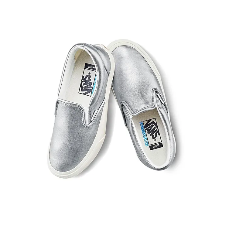 Vans Classic Slip On Vlt Lx Silver Pink Women's-3