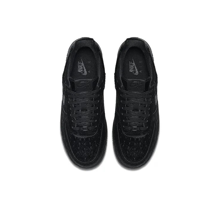 Nike Air Force 1 'Pony Hair' Coverage Wear-Resistant Low-Top Skateboard Shoes Women's Black-3