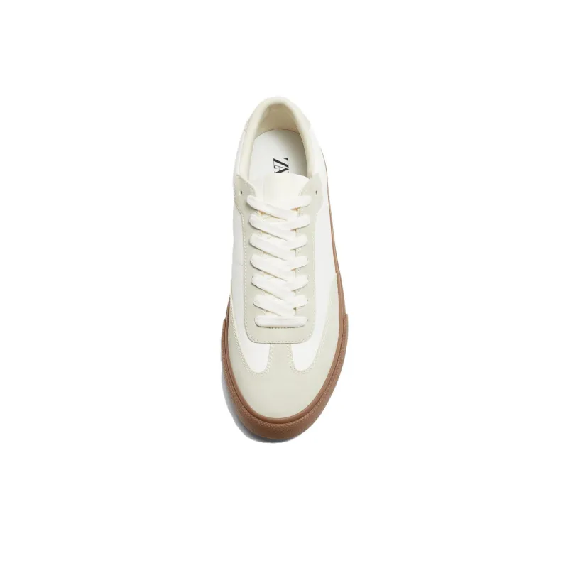 ZARA Cushioning Anti-Slip And Wear-Resistant Low-Top Casual Shoes Men's White-2