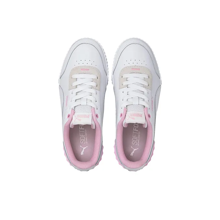 PUMA Carina Lift Casual Board Shoes White/Pink Women's-4