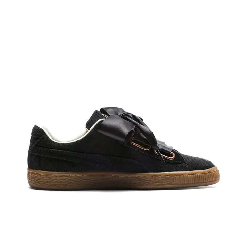 PUMA Basket Heart Corduroy 'Black Brown' Women's-1