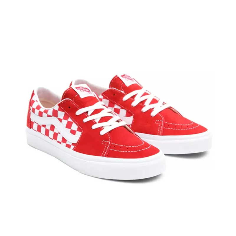 Sk8 Vans Low 'Checkerboard Racing Red'-2