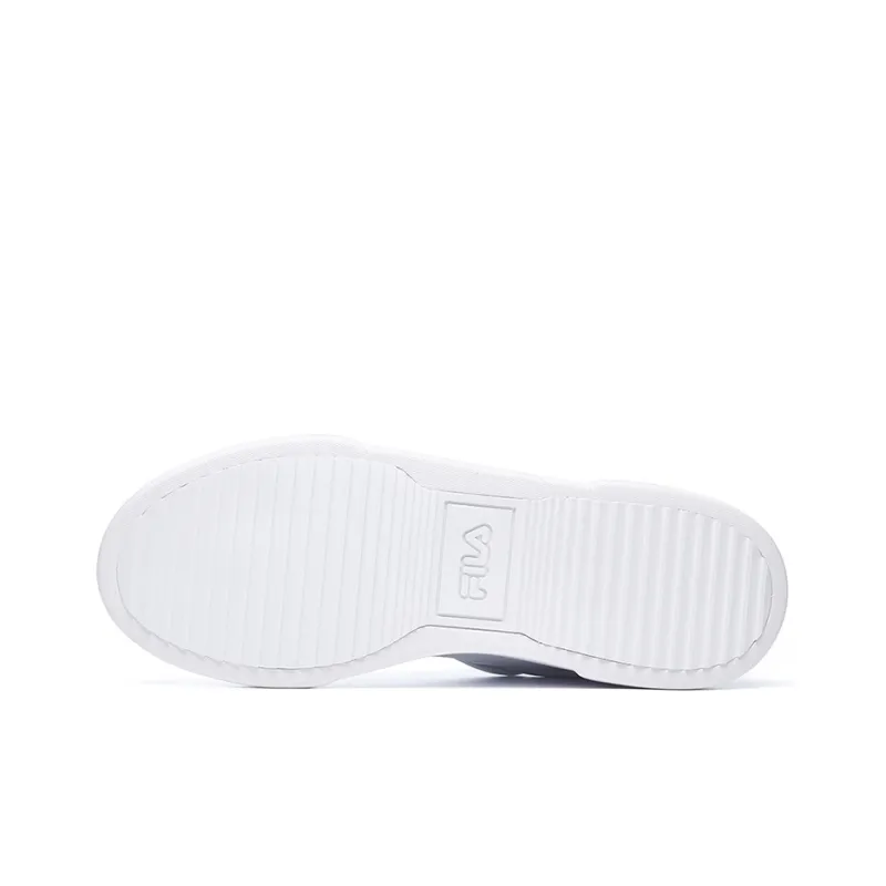 FILA FUSION Game Point Anti Slip Wear Resistant Low Top Skateboard Shoes Men's White-4