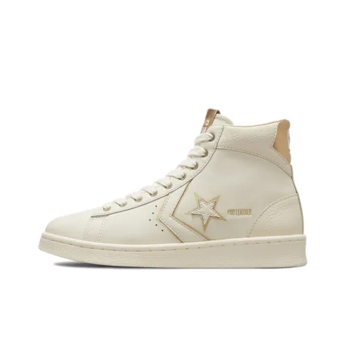 Converse Cons Pro Leather Skateboard Shoes Unisex High-Top Off White