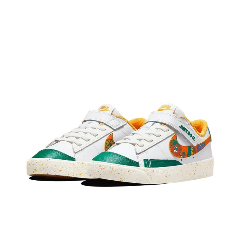 Nike Blazer Low 'Fruit Juice' Wear resistant And Lightweight Low Top Skateboard Shoes GS White Orange-2