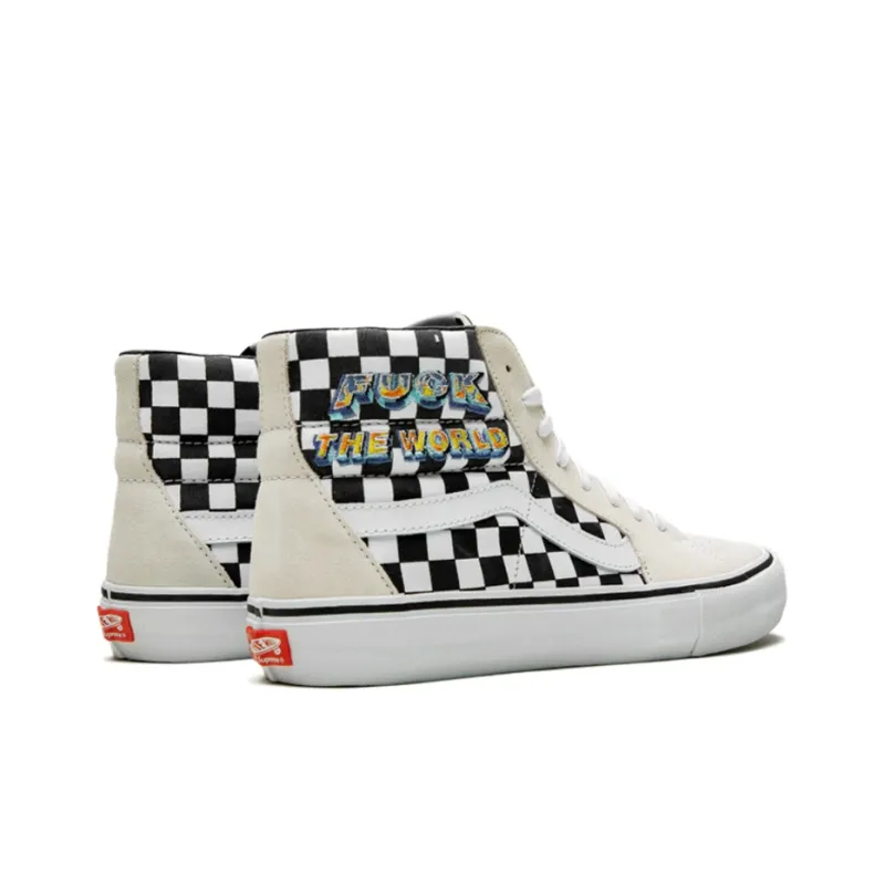 Vans Supreme X Sk8 Hi 'Fuck The World White'-2