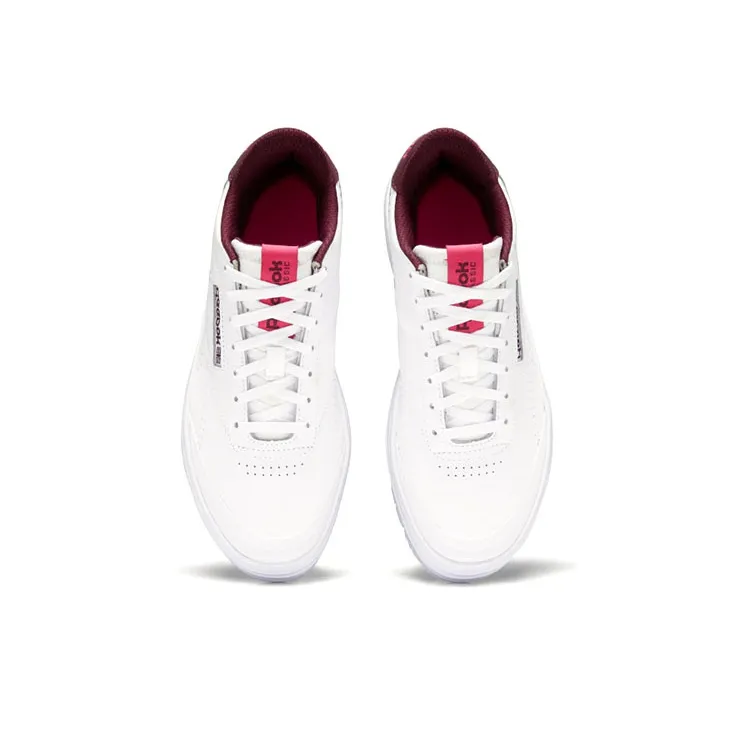 Reebok Club C Double Geo Cloud White Maroon Women's-4
