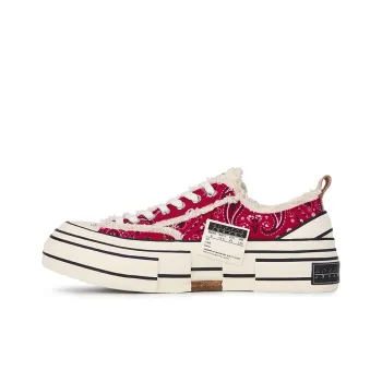 VESSEL G.O.P. Lows Red Paisley Anti Slip Wear Resistant Low Top Skateboard Shoes Unisex Deep Red