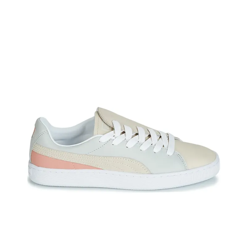 PUMA Basket Crush Paris Balanced Lightweight Low Top Skateboard Shoes Women's Light Umber-1