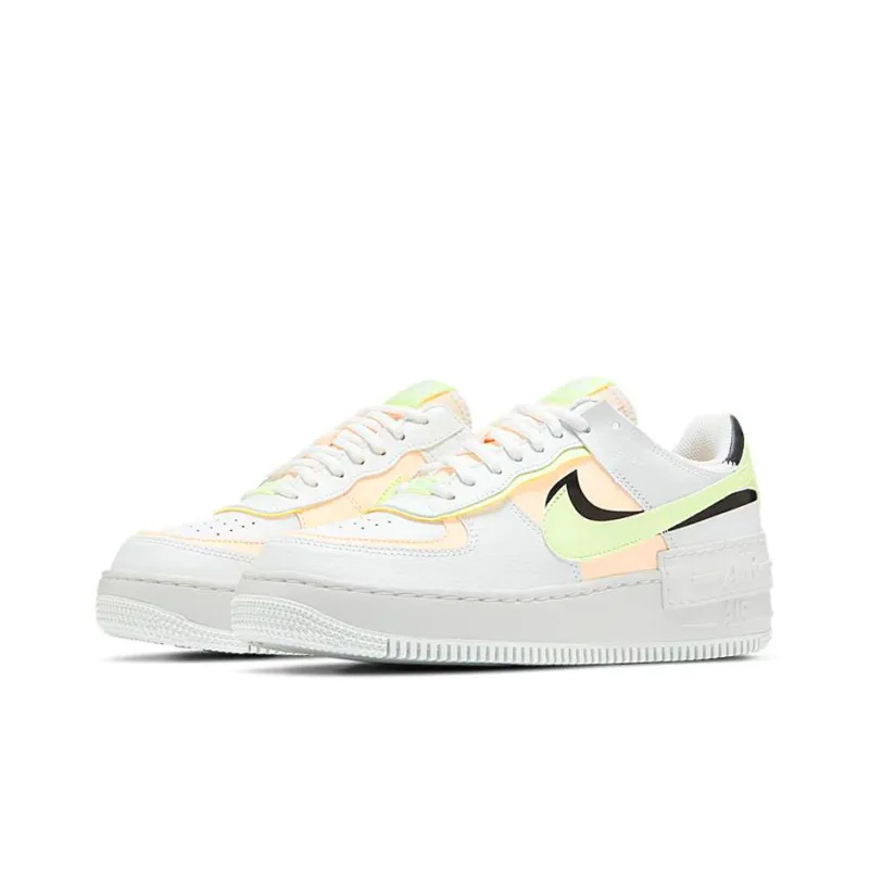 Nike Air Force 1 Low Shadow Summit White Barely Volt Crimson Tint Women's-2