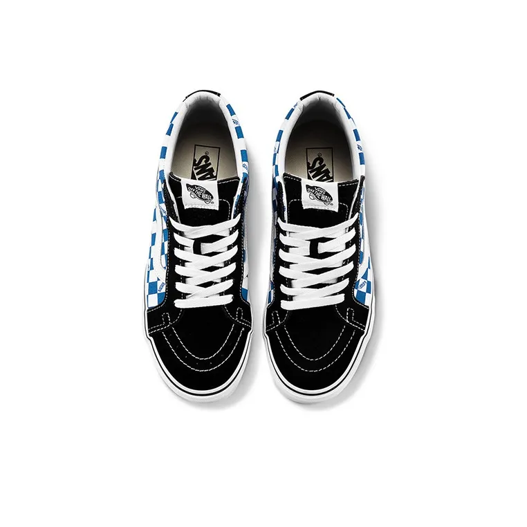 Vans Sk8 mid Checkerboard Blue/White-2