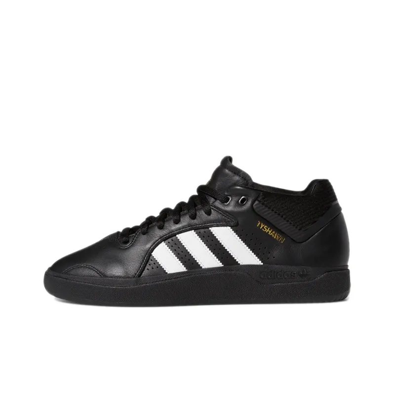 Adidas Tyshawn Black White Smooth Leather-0