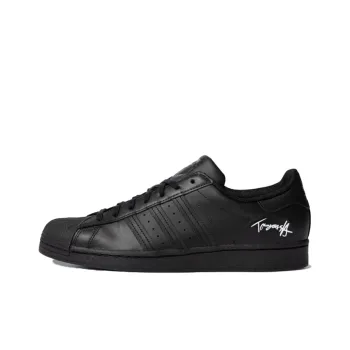 Adidas Originals Superstar Customized Slip-Resistant Low-Top Skateboard Shoes Men's Black White