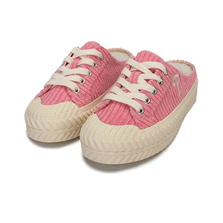 MLB Playball Mule Cushioned Wear Resistant Lightweight Breathable Low Top Skateboard Shoes Unisex Pink-2