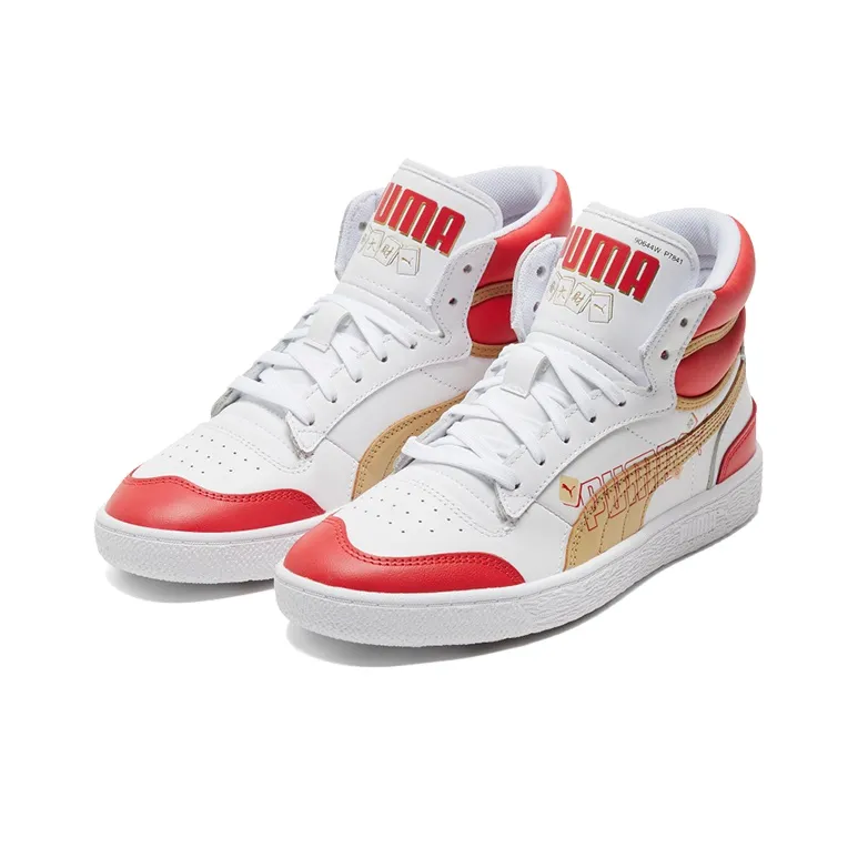 PUMA Ralph Sampson Year Of Ox Mid Shoes White/Red/Gold-2