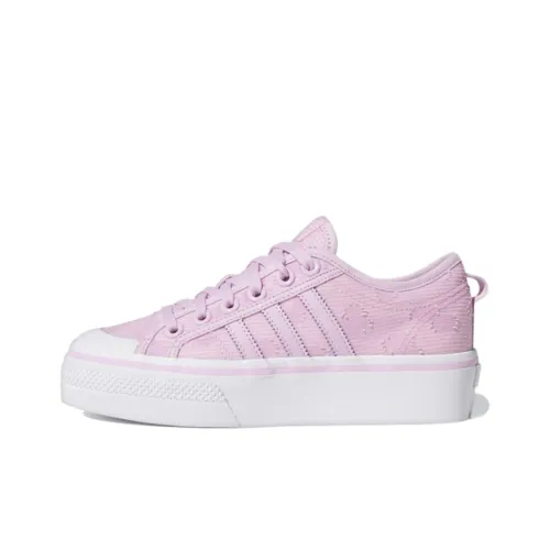 Adidas Originals NIZZA Platform Wear-Resistant Low-Top Skateboard Shoes Women's Pink