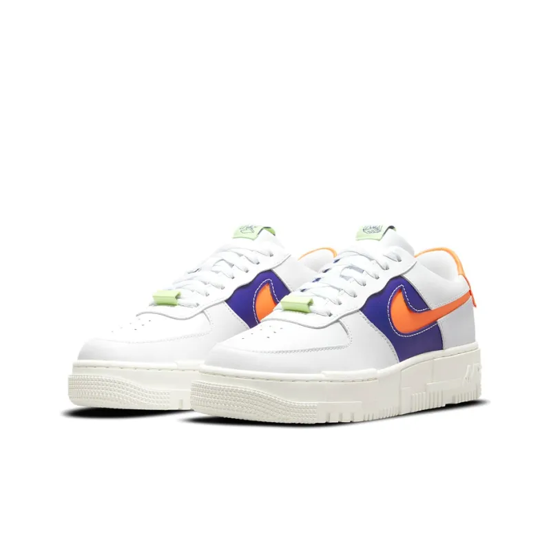 Nike Air Force 1 Low Pixel White Concord Crimson Women's-2