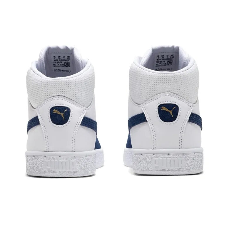 PUMA 1948 Mid Cozy Breathable Mid Tops Casual Skateboarding Shoes Unisex White-4