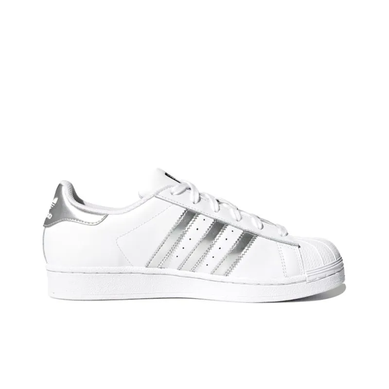 Adidas Superstar White Silver Metallic Women's-1