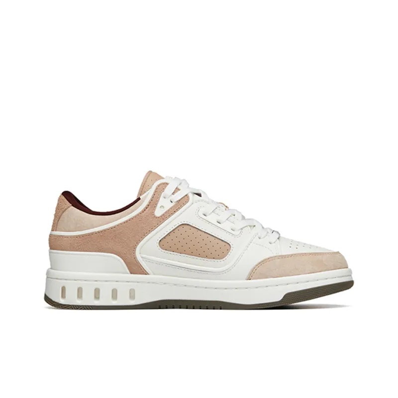 Anta Champion Series Low-Top Skateboard Shoes Men's White Gray Brown-1