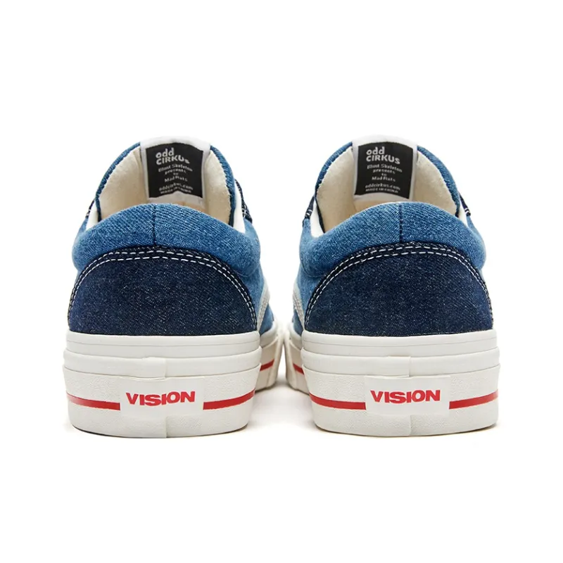 Odd CIRKUS x Vision Street Wear Astley Pro Low Top Skateboard Shoes Unisex Denim Multicolor-4
