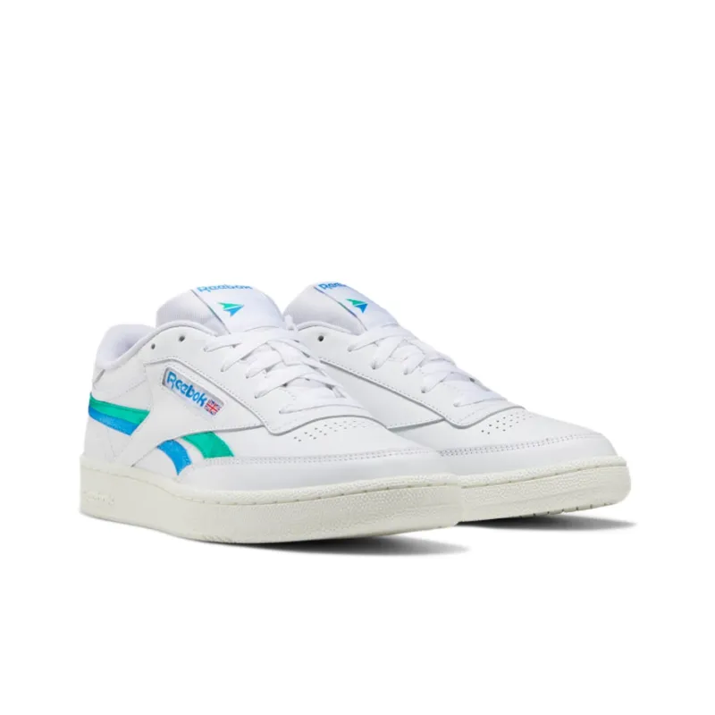 Reebok Club C Revenge Running Shoes White/Green/Blue-2