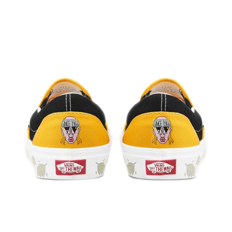 Vans Slip On Black Yellow Unisex 'Black Yellow'-5