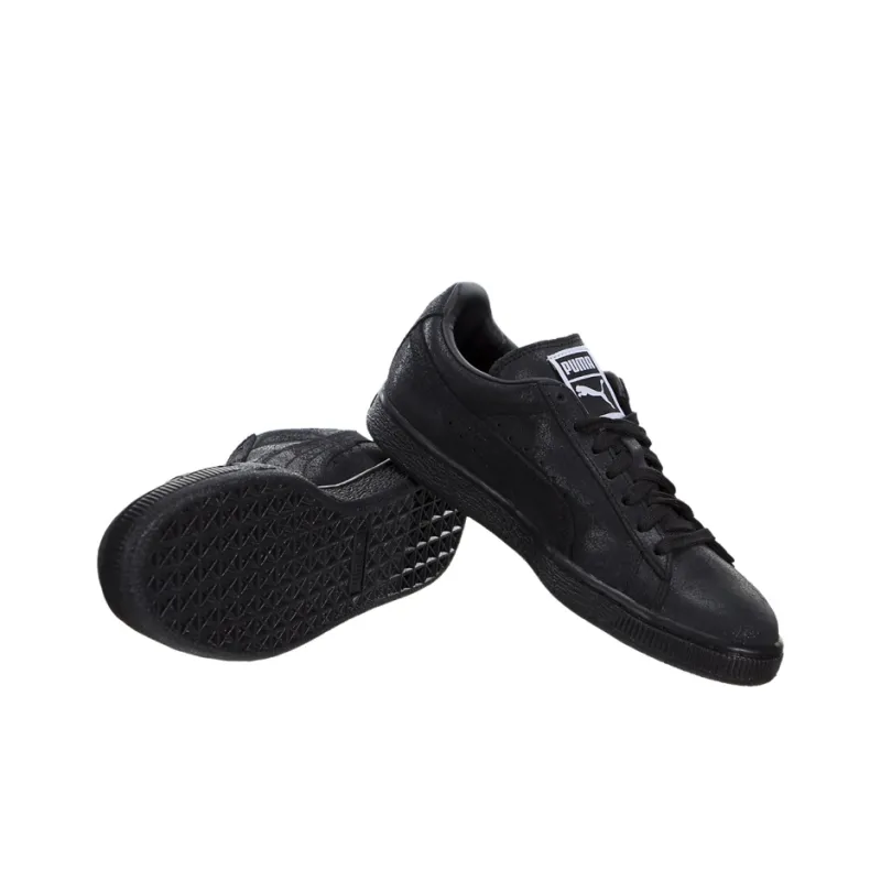 PUMA Suede Classic Lightweight Low Top Skateboard Shoes Women's Black-3