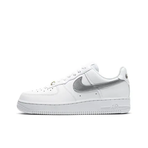 Nike Air Force 1 Skateboard Shoes Women's Low-Top White Silver