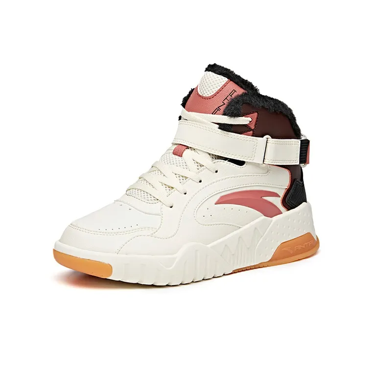 Anta Coverage Thermal Slip Resistant High Top Skateboard Shoes Women's-1