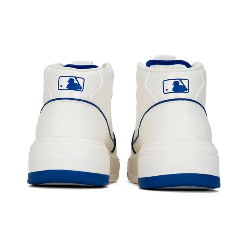 MLB Chunky Liner High Top Skateboard Shoes Unisex White Blue-4