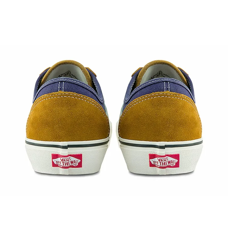 Vans Style 36 Splicing Contrasting Colors Low Tops Casual Skateboarding Shoes Unisex Navy Blue Yellow-3