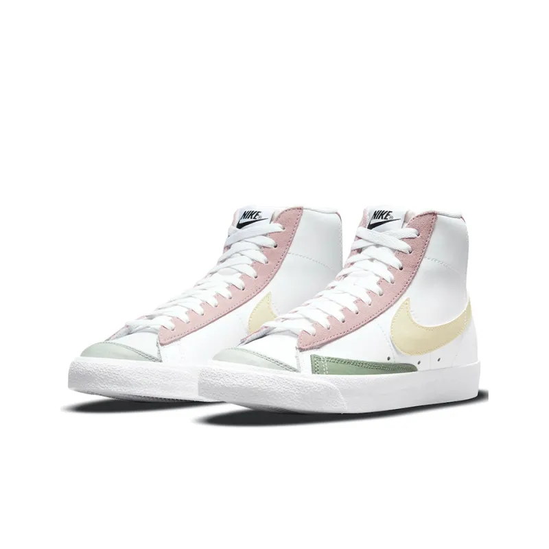 Nike Blazer Mid 77 White Pink Green Yellow Women's-2