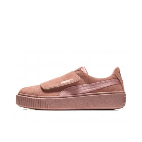 PUMA Platform Strap Pink Non-slip Lightweight Low-Top Skateboard Shoes Women's Pink