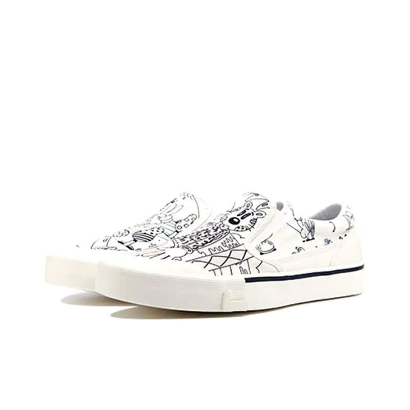 LINING Boogle X Steven Harrington Shoes 'White Black'-2