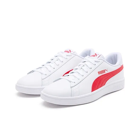 PUMA Smash V2 L White Red Unisex 'White Red'-2