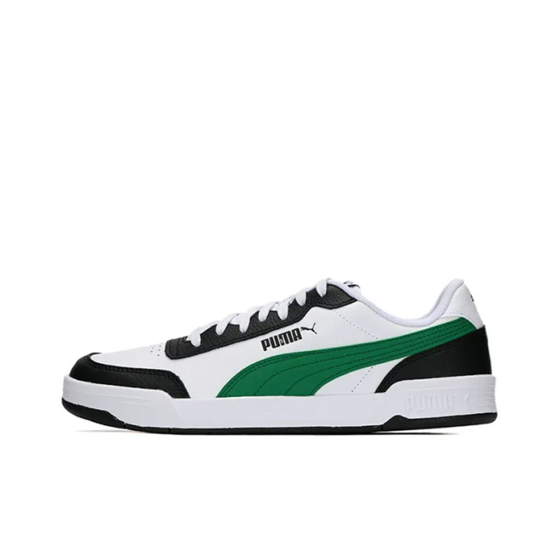 PUMA Caracal Wear resistant Lightweight Low Tops Casual Skateboarding Shoes Unisex White Green-0