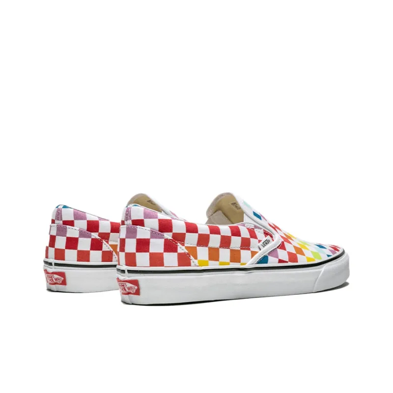 Vans Classic Slip On Rainbow Checkerboard-2