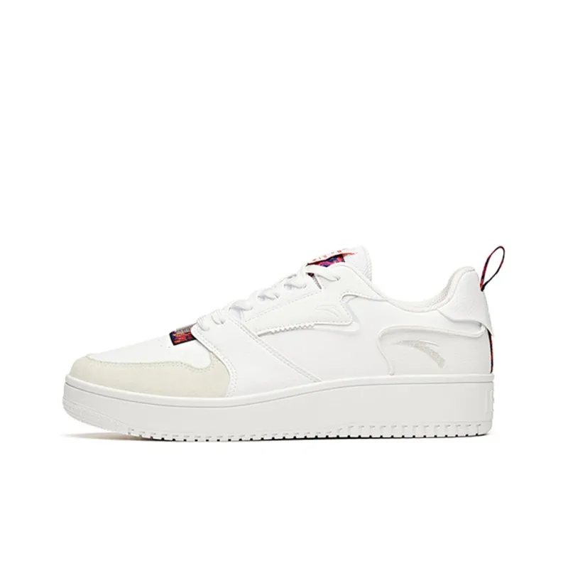 Anta Low Top Skateboard Shoes Men's White Red-0