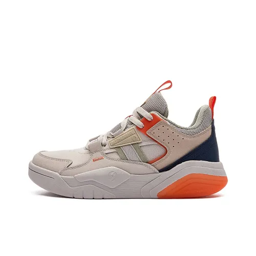 361° Bai Ze Skateboard Shoes Men High-Top Gray/Orange