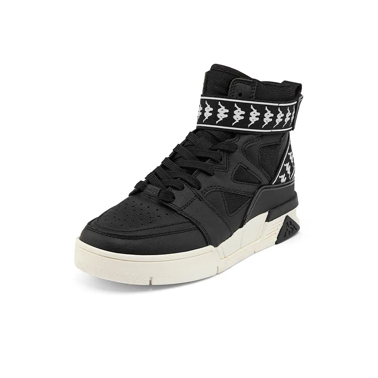 Kappa High Top Skateboard Shoes Unisex Black-1
