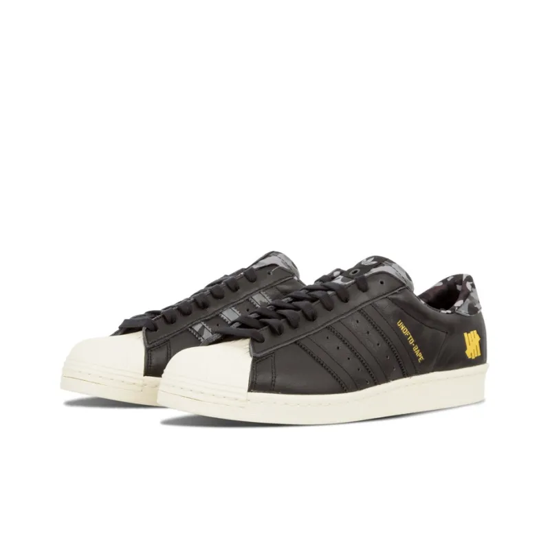 Adidas Superstar 80s Undefeated Bape Black-2