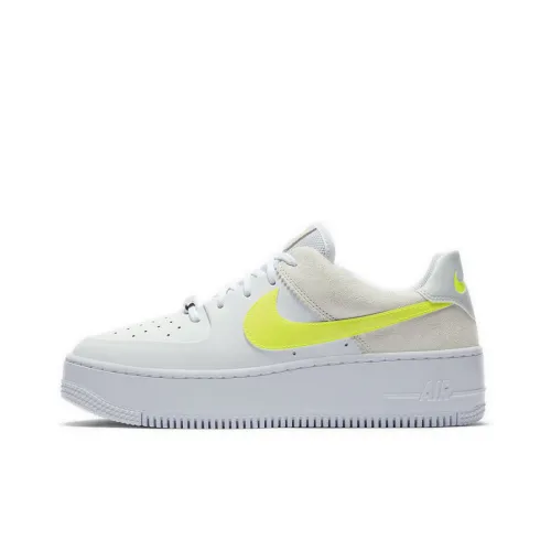 Nike Air Force 1 Skateboard Shoes Women's Low-Top White/Yellow