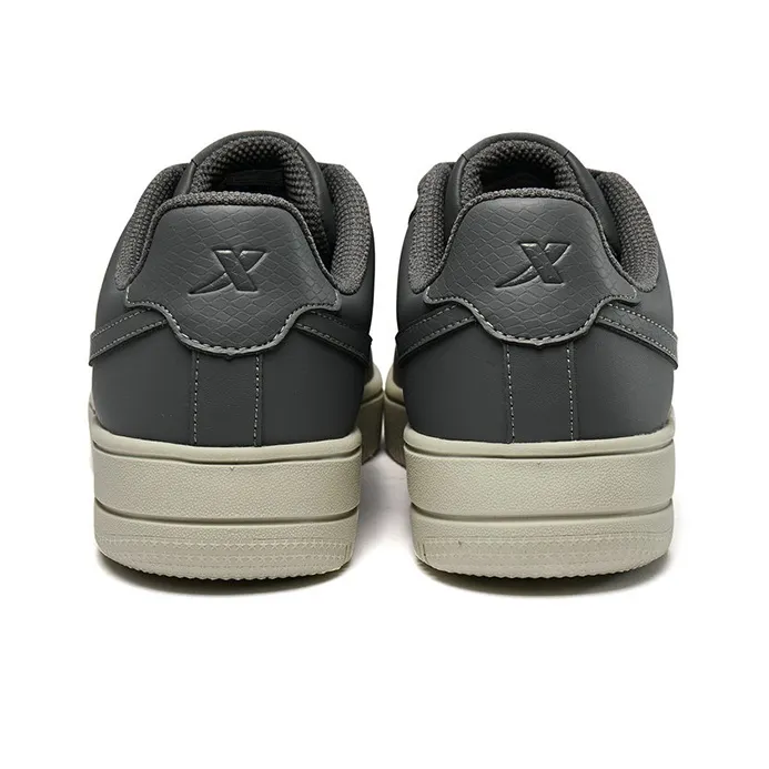 XTEP Slip Resistant Shock Absorbers With Abrasion Resistant Properties Low Top Skateboard Shoes Men's Black Gray-2