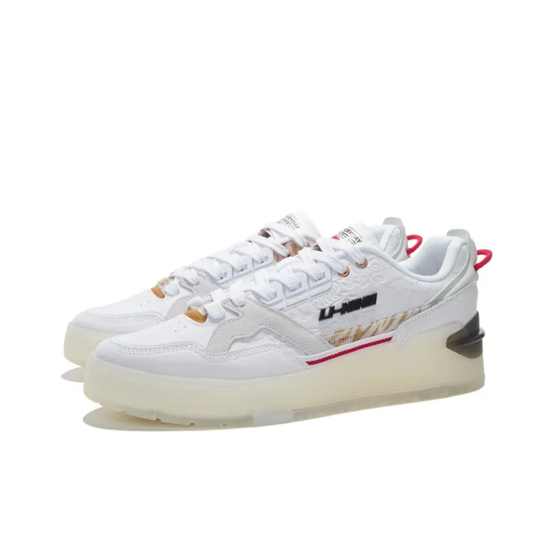 LINING 001 BTC Skateboard Shoes Men Low Top Standard White-2