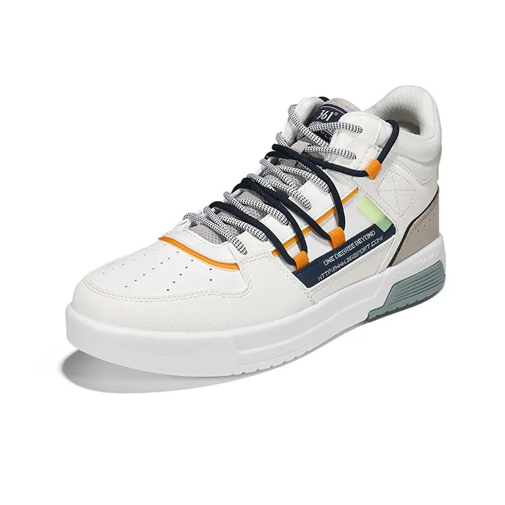 361° Breathable Mid Top Skateboard Shoes Men's Ecru-1